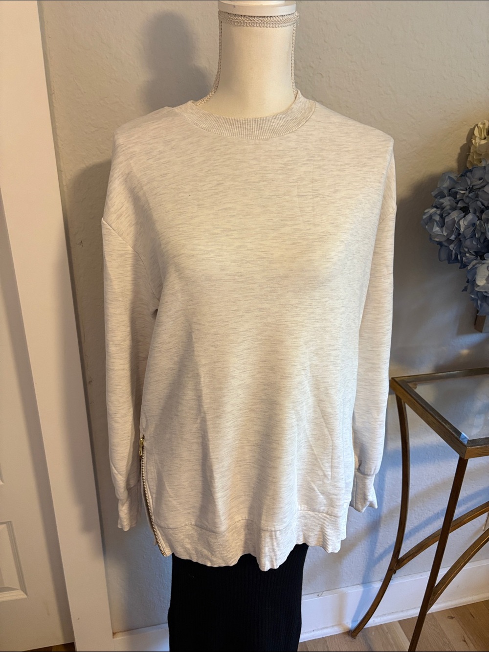 Varley Cream Crewneck Sweater